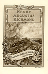 Bookplate of rocks on the shore and a quote "Time is the father of miracles"