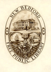 Bookplate of the building, ship on sea, and equipment