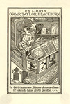 Bookplate of an image from the Ship of Fools, a book.