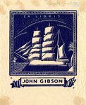 Adrian George Feint Bookplate Commissioned by John Gibson