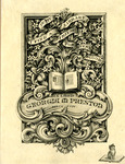 Bookplate of a book and calligraphy patterns