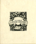 Bookplate of a book and flowers