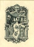 Edwin Davis French Bookplate Commissioned by John Page Woodbury