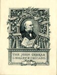 Edwin Davis French Bookplate Commissioned by The John Crerar Library (1 of 3)
