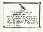 Bookplate of a quote with an owl image