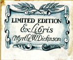 Bookplate of a limited edition inscription (first variation)