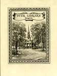 Bookplate of the Dyer Library building