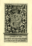 Bookplate of a crest for the library of the Society of Colonial Wars