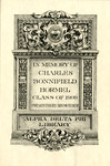 Bookplate of Charles Bonnfield Hormel headstone