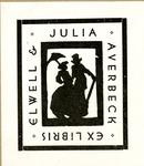 Bookplate of a couple's silhouette