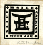 Bookplate with monogram character