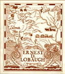 Bookplate of a map with illustrations