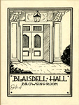 Bookplate of an entrance with the door closed