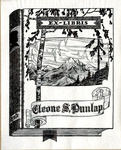 Bookplate of a book cover with an image of trees