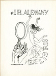 Bookplate of a fairie under magnifying glass