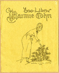 Bookplate of a woman picking roses