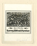 Bookplate of William Morris and Kelmscott press