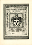 Bookplate of the Hannah E. Bigelow Fund to the Marlborough Public Library
