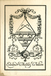Bookplate of a crest and flowers string