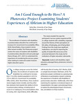 Am I Good Enough to Be Here? A Photovoice Project Examining Students’ Experiences of Ableism in Higher Education