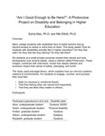 “Am I Good Enough to Be Here?”: A Photovoice Project on Disability and Belonging in Higher Education (Plain Language Summary)