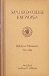 San Diego College for Women Bulletin of Information 1954-1955 by San Diego College for Women
