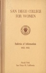 San Diego College for Women Bulletin of Information 1955-1956 by San Diego College for Women