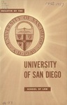 Bulletin of the University of San Diego School of Law 1956-1957 by University of San Diego. School of Law