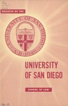 Bulletin of the University of San Diego School of Law 1958-1959