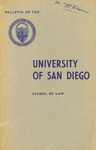 Bulletin of the University of San Diego School of Law 1959-1960