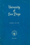 Bulletin of the University of San Diego School of Law 1962-1963 by University of San Diego. School of Law