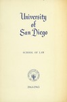 Bulletin of the University of San Diego School of Law 1964-1965 by University of San Diego. School of Law