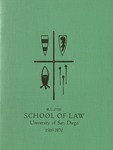 Bulletin of the University of San Diego School of Law 1969-1970 by University of San Diego. School of Law