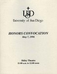 Guide to the Honors Convocation records by University of San Diego