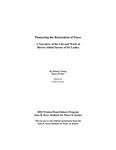 Pioneering the Restoration of Peace: A Narrative of the Life and Work of Shreen Abdul Saroor of Sri Lanka by Donna Chung