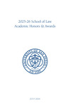 2025-2026 School of Law Academic Honors & Awards by University of San Diego School of Law