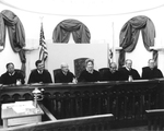 Courtroom Dedication, 1977 (black and white) by University of San Diego School of Law