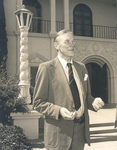 Professor Ronald Maudsley in front of USD School of Law by University of San Diego School of Law