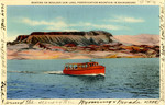 United States – Nevada – Boulder City – Boating on Boulder Dam Lake – Fortification Mountain in Background