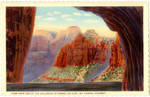 United States – Utah – Springdale – View from One of the Galleries in a Tunnel on Zion-Mount Carmel Highway