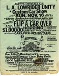 L.A. Lowrider Unity Custom Car Show: Flyer