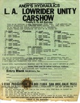 L.A. Lowrider Unity Custom Car Show: Entrance Form