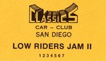 Classics Car Club: Ticket to Classics Car Club Low Riders Jam II