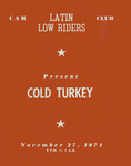 Latin Lowriders Car Club: Invitation (inside) to a dance ("Cold Turkey") hosted by the Latin Lowriders