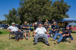 Oldies Car Club: Photograph of Oldies Car Club members at Lowrider Council event at Mission Bay