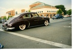 Sacred Karts Car Club: Photograph of cruising Paso Robles with a 1950 Chevrolet