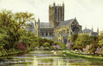 Wells – Wells Cathedral – S.E. from Bishop's Garden