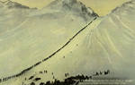 Alaska – Over Chilkoot Pass during The Gold Rush in Alaska. Thousands of Gold Seekers used This Trail.