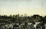 California – Birdseye View of San Francisco from Nob Hill after the Earthquake