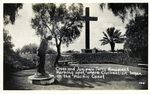 California – Cross and Junipero Serra Monument, marking spot where civilization began on the Pacific Coast..